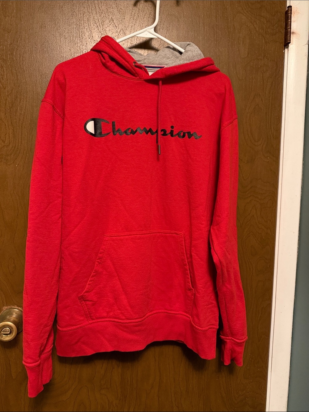 Champion Men’s red Hoodie L